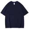 Camiseta de Verano Resistente 240g Hombro Caído para Niños, Unisex, Manga Tres Cuartos, Top Casual Versátil Holgado con Hombro Caído