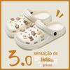 Sapatos de praia femininos, novo estilo, verão 2025, chinelos para casais, sandálias antiderrapantes de desenho animado para homens