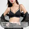 Sutiã de Renda Francesa com Bojo Triângulo para Mulheres Fino Push-up Seios Pequenos Lingerie Sexy Liquidação Fora de Época
