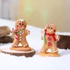 Escritorio de Navidad Adornos Pequeños Creativos Tienda de Resina Decoraciones Hombre de Jengibre de Navidad Muñeca Exhibición Regalo