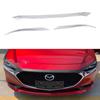 Adecuado para 20-24 Mazda 3 Axela Moldura del Capó, Tira Brillante de la Rejilla Frontal, Adhesivo Anti-Rayaduras