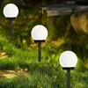 Lámpara Solar Decorativa para Césped al Aire Libre Transfronteriza, Bombilla Redonda, Impermeable, Iluminación Estética, Lámpara de Piso para Patio y Jardín