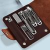 Set de Cortauñas en Stock, Set Completo Negro de 24 Piezas, Tijeras para Uñas, Limpiador de Oídos, Pinzas para Cutícula, Herramientas para Pedicura, Cortador Angulado