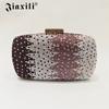 JXL Bolsa Cristal Cashili Diamante Gradiente Strass Clutch de Noite com Corrente Bolsa de Ombro de Corrente Bolsa Feminina