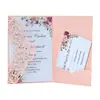 Invitación de Boda con Papel Perlado Europeo Transfronterizo Tarjeta de Felicitación de Bendición Festiva Corte Láser Hermosa Invitación Rojo Oscuro
