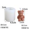Molde de Silicone de Urso Sentado Fofo, Molde de Silicone para Vela Aromática de Urso Pequeno, Molde de Ornamento Estilo Ins Coreano