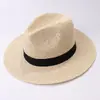 Chapéu de Palha para Passeios de Verão, Fedora Feminino Estilo Coreano Colado e Moldado, Chapéu de Sol e Proteção Solar Britânico Jazz para Praia