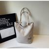 Bolsa Feminina Estilo Coreano 2025 Nova Chegada Ombro Único Grande Capacidade Combina com Tudo Letras Bolsa de Pano Feriado Casual Portátil Bolsa Tote