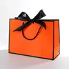 Bolsa de Mano Lazo Bolsa de Papel Impresión Bolsa para Prenda Bolsa de Regalo Bolsa de Compras Bolsa de Embalaje Bolsa Cosmética Color Comercio Exterior