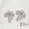 [blanco k plata brillante] aleación arco nuevo nicho DIY colgante joyería para la oreja collar pulsera material con cuentas