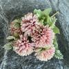 5 Cabezas Bola Pequeña de Espinas Flor de Seda Tenis de Mesa Boda Arreglo de Piso Artificial Bola de Cebolla Arreglo Floral para Ventana Venta al por Mayor