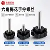 Perno de Mango en Forma de Estrella de Acero Inoxidable 304 Tornillo Hexagonal de Flor de Ciruelo Apretado a Mano Métrica Estándar Americano Tornillo de Cabeza de Plástico