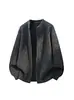 Estilo Old Money Tejido de Bloques de Color Conjunto Estilo Perezoso Manga Larga Cuello Redondo Cárdigan Ropa Exterior Casual para Hombre Otoño e Invierno
