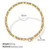 Collar Retro Europeo y Americano Transfronterizo para Mujer, Gama Alta, Estilo Simple, Varios Diseños, Cadena de Acero Inoxidable Collar de Oro 18K