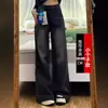 Jeans Vintage Micro-flare Sem Barra Feminino XS Tipo Pera Perna Grossa Alto e Magro Ajuste Slim Calça Solta de Perna Larga