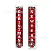 Nueva Cortina de Puerta Navideña Papá Noel Celebra el Ambiente Festivo Suministros Decorativos Escena Cubierta de Puerta Exterior