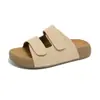 Pantuflas Personalizadas2591 Mujer 2025 Nuevo Estilo Exterior Verano Suela Gruesa Playa Casual Sandalias de Una Correa Zapatos Birkenstock
