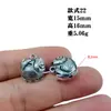 Colgante de Peces de Plata Antigua Transfronterizo Doble Oreja Pez Dorado Aleación Joyería Hecho a Mano DIY Accesorios para Collares Pulseras Venta al por Mayor