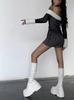 Outono e inverno novo design senso moda botas femininas spice girls puleather gaga bom desgaste bonito selado shen fried street internet celebridade botas