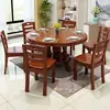 Juego de Mesa y Sillas de Comedor de Madera Maciza China para Hogares Pequeños y Grandes, Mesa de Comedor Redonda para Hogar y Restaurante, Mesa Redonda Grande de Madera Maciza para 12 Personas