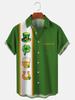 Cross Border AliExpress Camisa de praia masculina verão moda masculina estampada havaiana manga curta lapela cardigan