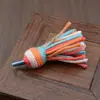 Borlas de fio de algodão com céu estrelado tingido em degradê, pingentes coloridos de fio de algodão feitos à mão, acessórios para Hanfu, decorações para pendurar em carro e bolsa