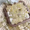Acessórios DIY quadrados pequenos loiros naturais brincos presilha de cabelo adorno para cabeça capa de celular material atacado