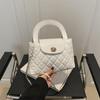 Bolso de Mujer Comercio Transfronterizo 2025 Nuevo Estilo Coreano Romboidal Pequeño Estilo Chanel Cadena Moda Portátil Combinable Hombro Bandolera