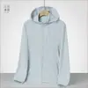 UPF50 Verano Anti-ultravioleta Transpirable Seda de Hielo Exterior Gorra Desmontable Abrigo Solar Holgado Traje Elástico