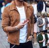 2021Wish Chaqueta de Gamuza de Ciervo para Hombre Europea y Americana Chaqueta Pequeña