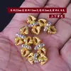 Pulsera Hecha a Mano de Pulsera de Cuentas de Buda de Seis Caracteres Bicolor de Plata de Xizang con Perforación de Pedrería, Carácter de Doble Felicidad, Oro Mate, Cuentas Sueltas, Cuentas Redondas, Accesorios de Joyería
