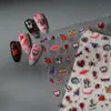 Pegatinas para Uñas de Halloween de Venta Caliente Transfronterizas 5D Gelatina Artificial Sangrientas Divertidas Estéreo Corazón Roto