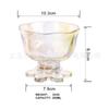 Taza de helado vintage japonesa con suela de flor, taza de postre, tazón de helado de color, pudín, yogur, taza de bebida fría