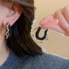 Pendientes de plata para mujer, estilo coreano, con explosiones en vivo, de alta gama y de lujo.