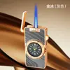 Encendedor Creativo de Reloj de Cuarzo, Encendedor Funcional Recargable de Llama Azul Directa, Encendedor de Cigarrillos, Encendedor a Prueba de Viento para Exteriores