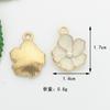 Flor de Marguerita de Cinco Pétalos Perlada de Aceite Flor de Pera Flor de Cinco Pétalos Daisy Diy Accesorios de Joyería Estilo Coreano Llavero Colgante Pequeño de Aleación Accesorios para Pulseras Joyería