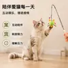 Vara retrátil para brincar com gatos para interação com animais de estimação, brinquedo para gatos que consome energia, vara pequena para brincar com gatos em formato de caranguejo com cabeça destacável e substituível