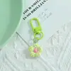 Chaveiro Xadrez Colorido Florzinhas DIY Pingente de Flor Estilo Fresco Charms para Bolsa Feminina Enfeites Atacado