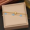 Europa y Estados Unidos nuevo lanzamiento de joyería collar de ojos con gota de aceite cadena de múltiples capas de moda acero inoxidable de temperamento collar N1197