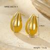 Pendientes de acero inoxidable con forma de gota de diamante de moda europea y americana, con personalidad de hip hop, pendientes de acero de titanio con forma de estrella de cinco puntas para mujer