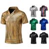 25 verão comércio exterior novo masculina design bronzeamento gola manga curta camiseta masculina casual solta manga curta camisa POLO