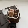 Mochila Estilo Xadrez Retro Coreana para Mulheres 2025 Nova Bolsa Pequena Fofa de Menina Doce Mochila da Moda para Mulheres