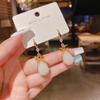 Pendientes de Gancho para Oreja con Forma de Bolsa de Dinero Ojo de Gato Pendientes de Moda Distintivos 2024 Nuevos Pendientes Elegantes de Moda con Sentido de Diseño de Nicho