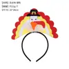 Amazon Pierna de Pavo de Acción de Gracias Diadema de Cabeza de Pavo Tocado de Plumas Sombrero Niños Presentación en Escenario Máscara Diadema Tocado