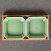 Celadón Bambú y Madera Dividiendo Plato de Frutos Secos Plato de Aperitivos Melón y Nueces Caja de Aperitivos Plato de Aperitivos Plato de Dulces Tienda de Pedicura Plato de Aperitivos Fruta