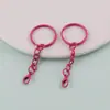 Cadena Esmaltada Pintada de Colores Cierre de Langosta DIY Llavero de Muñeca de Cuentas Hecho a Mano Accesorios Materiales Piezas Pequeñas