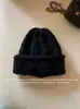 Gorro de Punto Hecho a Mano Estilo Coreano, Nuevo Gorro Grueso de Lana para Otoño e Invierno para Mujer, Adelgazante, Protector de Orejas, Gorro Holgado Cálido