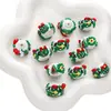 16mm Contas de Natal Pintadas à Mão Acrílico Feito à Mão Acessórios DIY Chaveiro Contas de Mão Pacote de Material para Joias