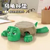 Posavasos de Tortuga Impreso en 3D Decoración Divertida para Escritorio Creativo Presionable Ojo Divertido Mirando Resistencia a Altas Temperaturas ¿Quién Presiona Mi Posavasos?