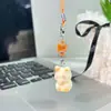 Cadena para Teléfono Móvil de Gato Siamés Colorido con Cuentas Dulces, Chica de Dibujos Animados Linda, Corazón, Colgante Dulce, Accesorios para Teléfono Móvil de Estudiante